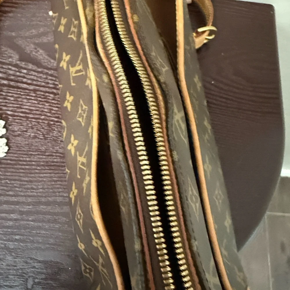 Louis Vuitton Brown and Tan Monogram Crossbody Bag